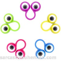 Frienda 30 Pieces Eye Finger Puppets Eye On Rings Googly Eyeball Ring Party Favor Toys for Kids 5 Colors Small Size Small Size B07BHKP5XR